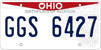 OH license plate GGS6427
