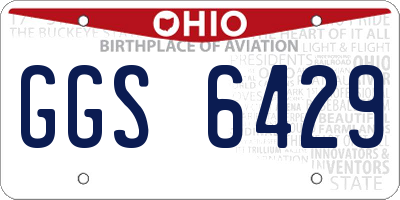 OH license plate GGS6429