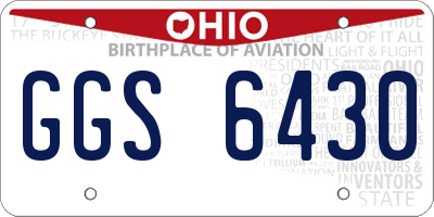OH license plate GGS6430