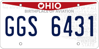 OH license plate GGS6431