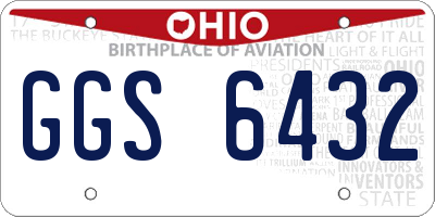 OH license plate GGS6432