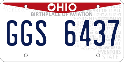 OH license plate GGS6437