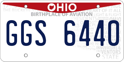 OH license plate GGS6440