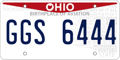 OH license plate GGS6444