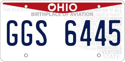 OH license plate GGS6445