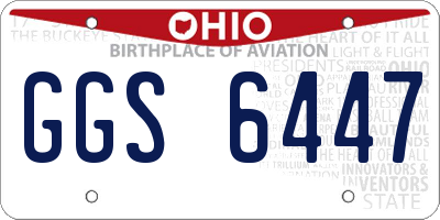 OH license plate GGS6447