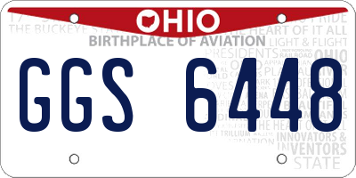 OH license plate GGS6448