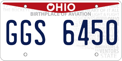 OH license plate GGS6450