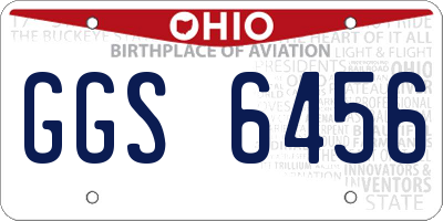 OH license plate GGS6456