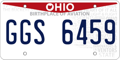 OH license plate GGS6459