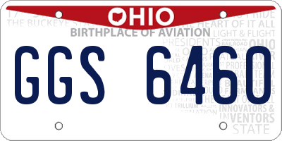 OH license plate GGS6460