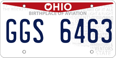OH license plate GGS6463