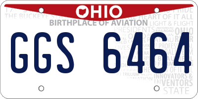OH license plate GGS6464