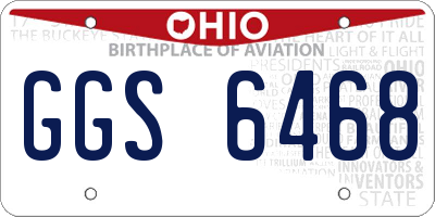 OH license plate GGS6468