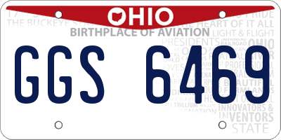 OH license plate GGS6469