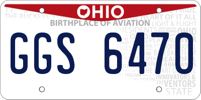 OH license plate GGS6470