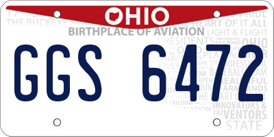 OH license plate GGS6472