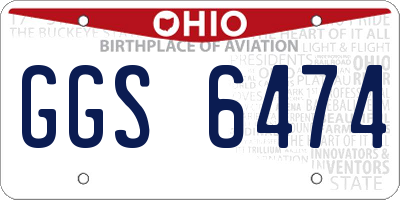 OH license plate GGS6474