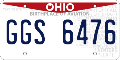 OH license plate GGS6476