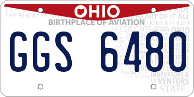 OH license plate GGS6480