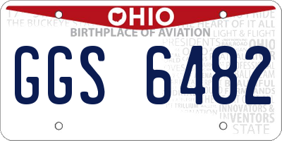 OH license plate GGS6482