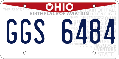 OH license plate GGS6484