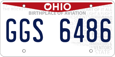 OH license plate GGS6486