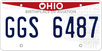 OH license plate GGS6487