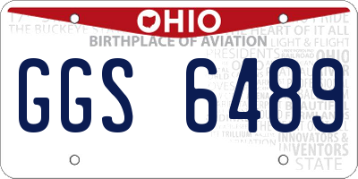 OH license plate GGS6489
