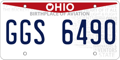 OH license plate GGS6490