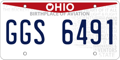 OH license plate GGS6491