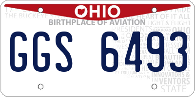 OH license plate GGS6493
