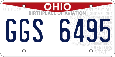 OH license plate GGS6495