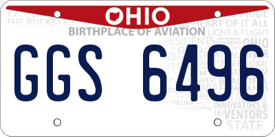 OH license plate GGS6496