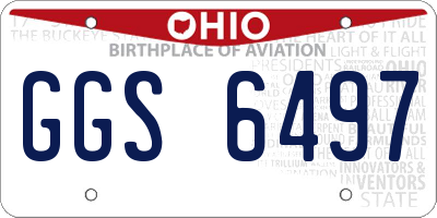 OH license plate GGS6497
