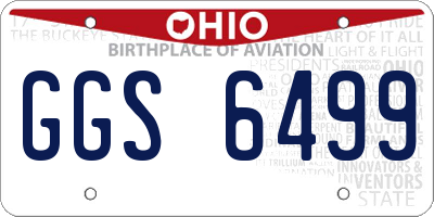 OH license plate GGS6499