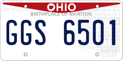 OH license plate GGS6501