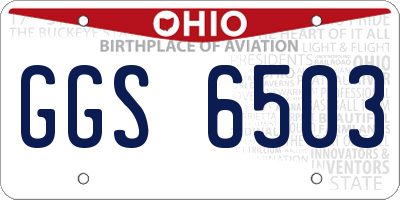 OH license plate GGS6503
