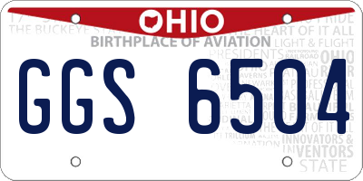 OH license plate GGS6504