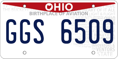 OH license plate GGS6509