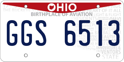 OH license plate GGS6513
