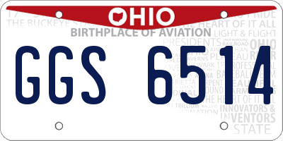OH license plate GGS6514