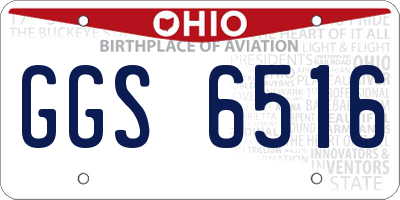 OH license plate GGS6516