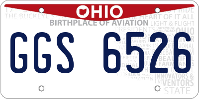 OH license plate GGS6526