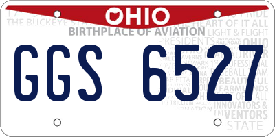 OH license plate GGS6527