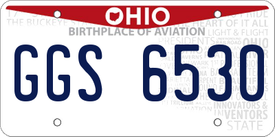 OH license plate GGS6530