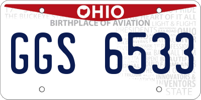 OH license plate GGS6533