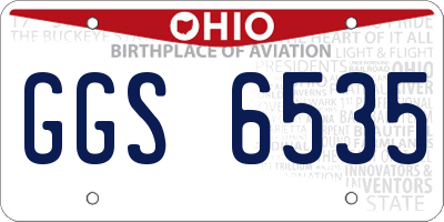 OH license plate GGS6535