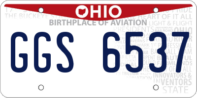 OH license plate GGS6537