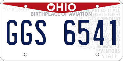OH license plate GGS6541